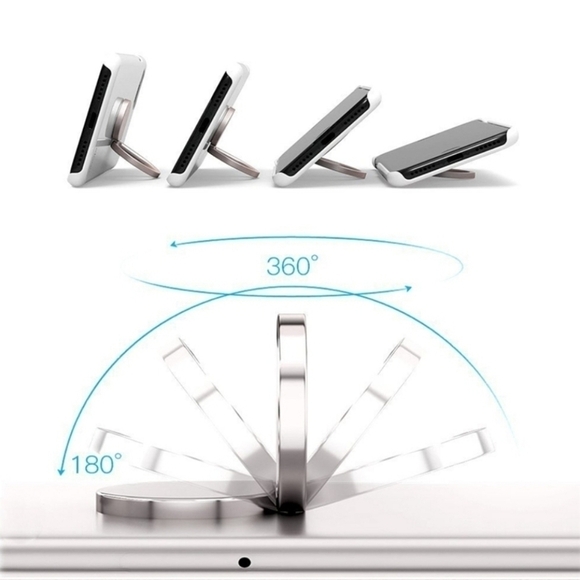 Phone Ring holder Metallic Rain Drop Phone Kickstand Phone Grip Silver - Picture 9 of 12